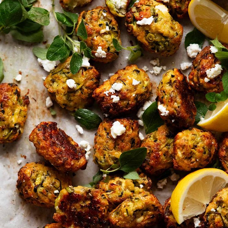 Greek Zucchini Tots - Mini Fritters