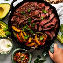 Beef Steak Fajitas from "Dinner" cookbook by RecipeTin Eats