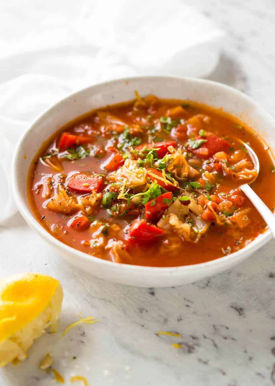Ultra Tasty Healthy Vegetable Soup - My version of the Zero Weight Watchers Points soup. This has 0.4 points but it's countless times tastier! recipetineats.com