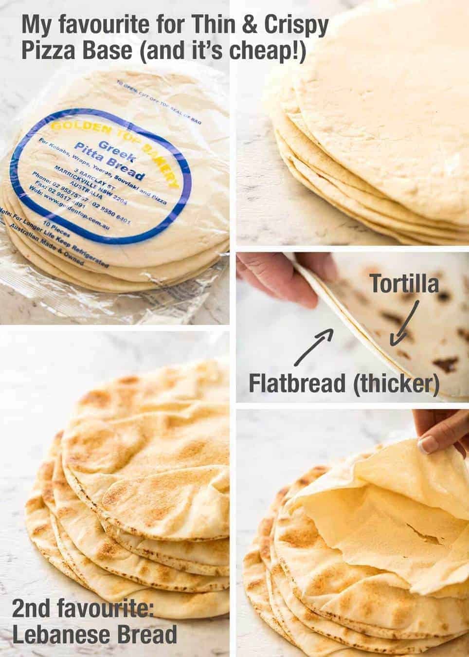 Best Flatbread for Pizza www.recipetineats.com