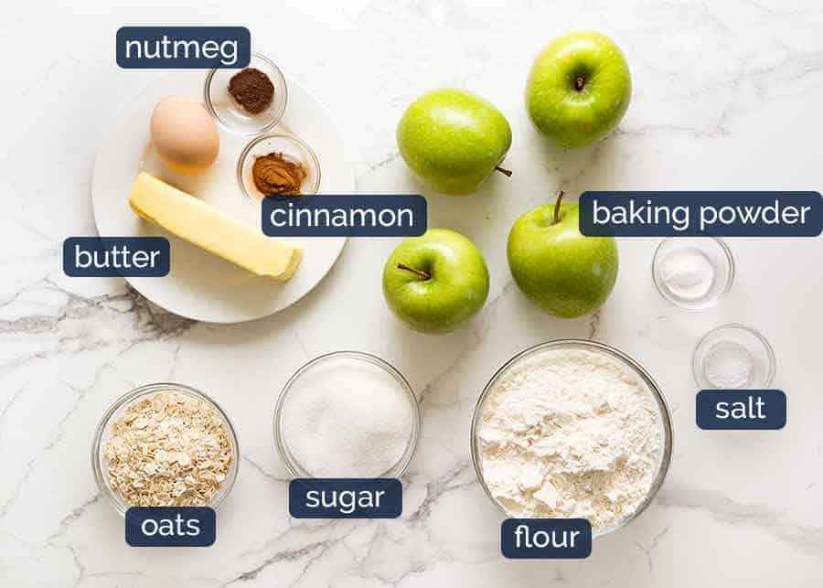 Apple Crumble Bar ingredients