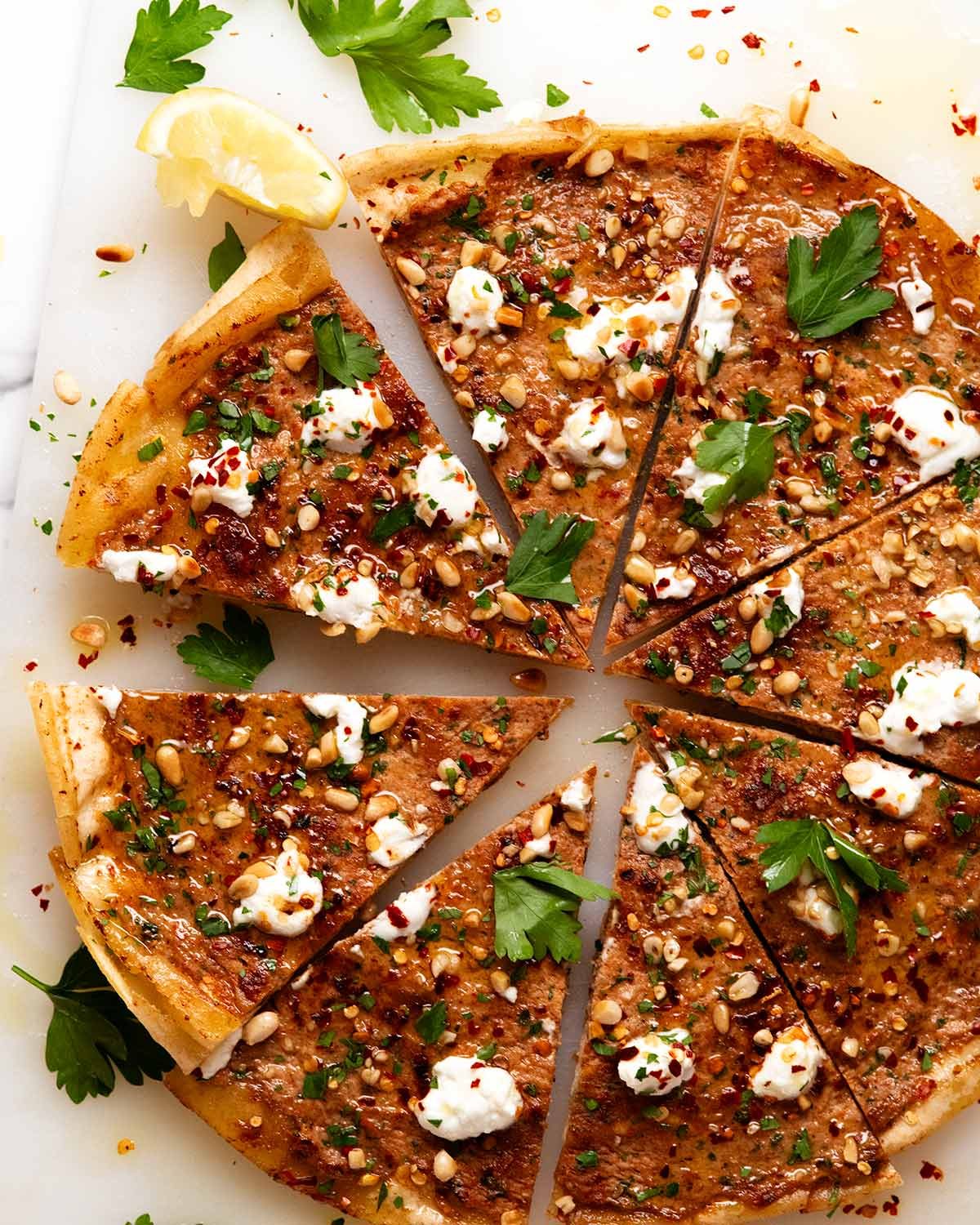 8 Minute Lebanese Pizza