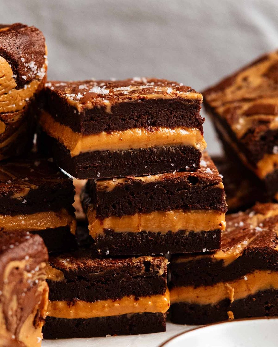 Peanut butter stuffed brownies