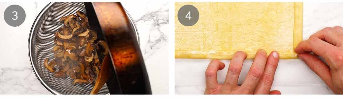 JB's mushroom tart steps