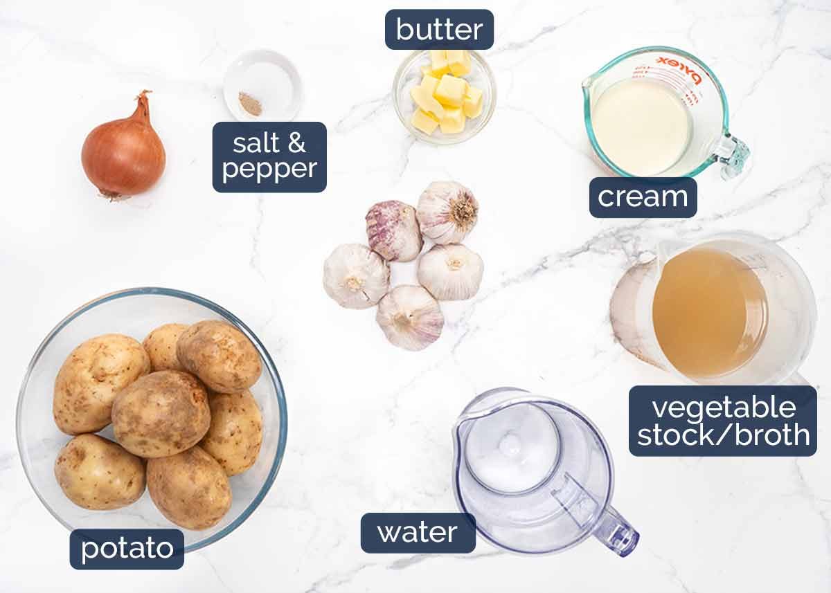 Garlic soup ingredients