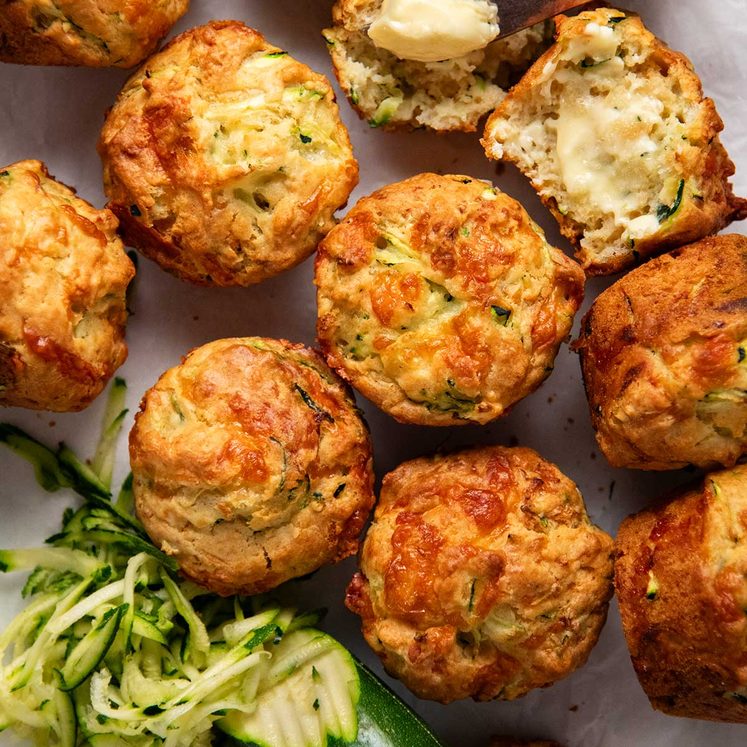Cheesy Zucchini Muffins